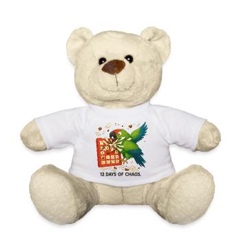Christmas_Chaos_Parrot - Teddy - Weiß - Vorne