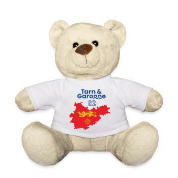 Map of Tarn Garonne 82 - Teddy Bear - white - Front