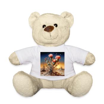 Cactus flowers in sunset - Teddy Bear - white - Front