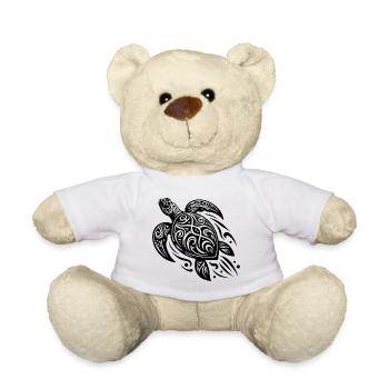 Tradition trifft auf moderne Schildkröte Tattoo - Teddy - Weiß - Vorne