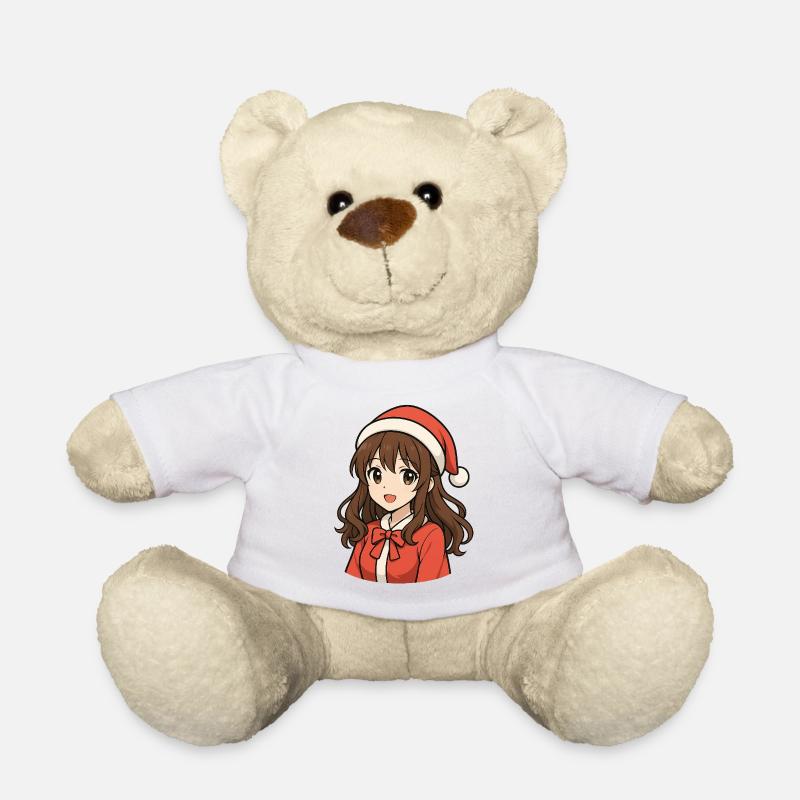 Christmas Magic Anime Girl - Teddy Bear - white