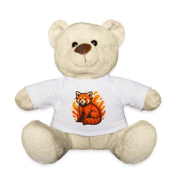 Panda roux ardent - Nounours - blanc - Devant