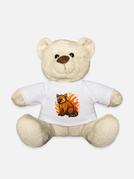 Flaming Nose Bear - Teddy Bear - white