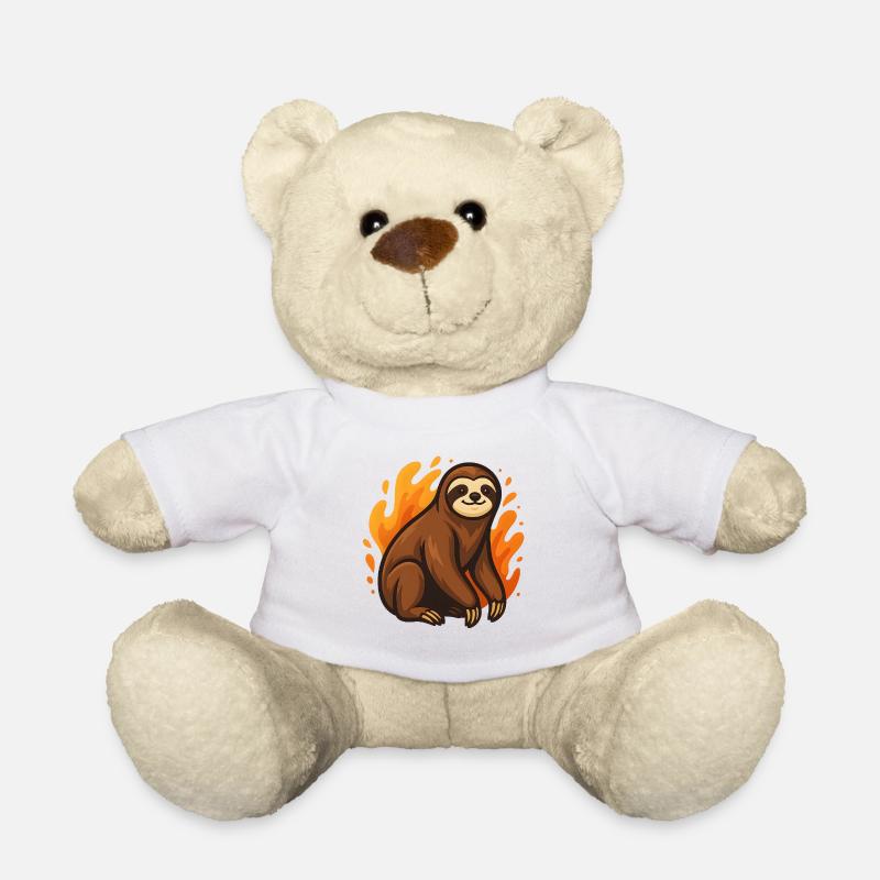 Flammendes Faultier - Teddy - Weiß