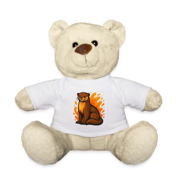 Flammender Otter - Teddy - Weiß - Vorne