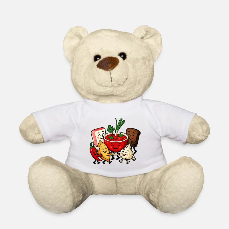 Colorful Borsch Friendship - Teddy Bear - white