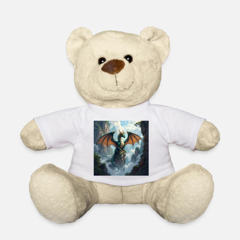 Drachenkrone über Nebelklippen - Teddy - Weiß