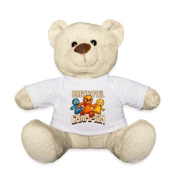 Spieleabend Brettspiel Champion Spielfiguren - Teddy - Weiß - Vorne