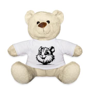 Drôle de hamster sourire Rongeur plein de joie de vivre - Nounours - blanc - Devant