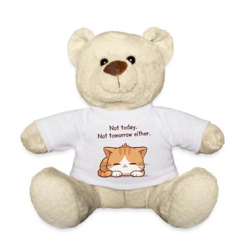 Sleeper kitten Not today Not tomorrow - Teddy Bear - white - Front