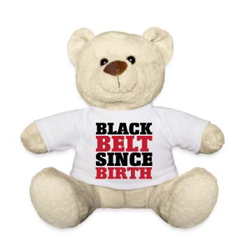 Neues Design Judo Kämpfer Rot Schwarz Druck - Teddy - Weiß - Vorne