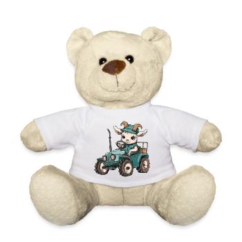 Mountain Goat Tractor Farmer - Teddy Bear - white - Front
