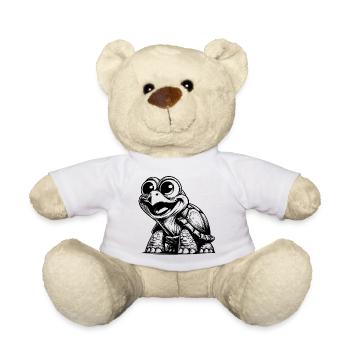 Bébés tortues aux grands yeux - Nounours - blanc - Devant