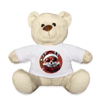 Fox Christmas Cool Christmas - Teddy Bear - white - Front