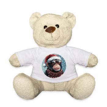 Affe Weihnachten Lustig Cool - Teddy - Weiß - Vorne