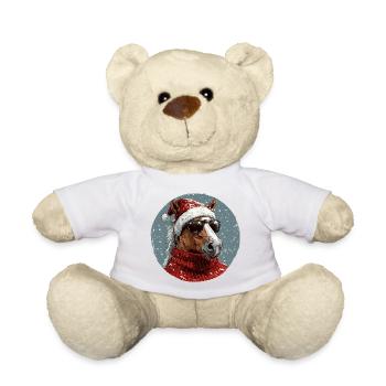 Noël de Noël cheval - Nounours - blanc - Devant