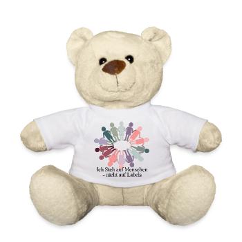I like people - not labels - Teddy Bear - white - Front