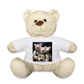 Ratten im Mantel-Trio - Teddy - Weiß - Vorne