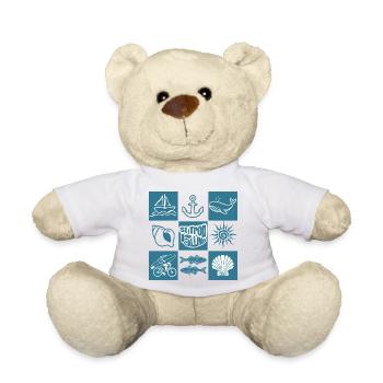 Rufe der ozeanischen nautischen Muster - Teddy - Weiß - Vorne