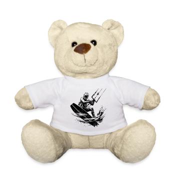 Kite surfing, seawater, wind, riding fun - Teddy Bear - white - Front