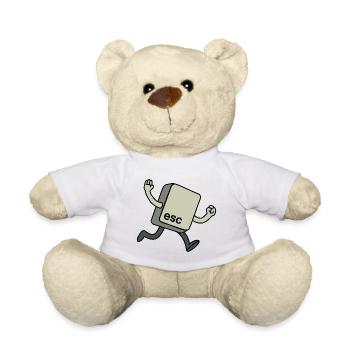 Esc key - Teddy Bear - white - Front