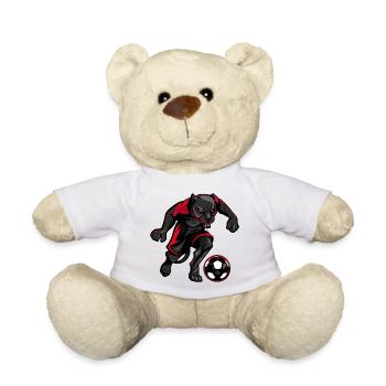 Dessin animé sportif de football des Panthers - Nounours - blanc - Devant