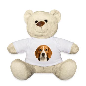 Beagle Porträt Motiv - Teddy - Weiß - Vorne