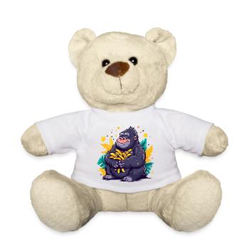Bananen-Gorilla Kuschelmotiv - Teddy - Weiß - Vorne