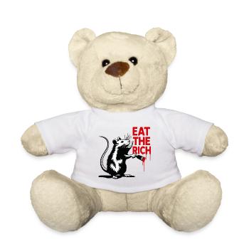 Rat with a red message - Teddy Bear - white - Front