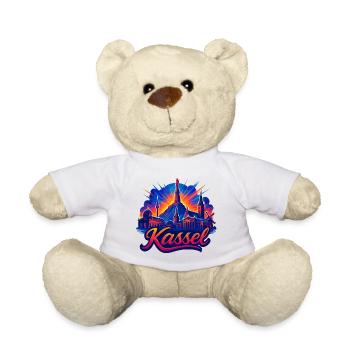Kassel City Silhouette Radiant Cassel Gift - Teddy Bear - white - Front