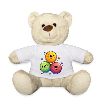 Colorful balls cartoon - Teddy Bear - white - Front