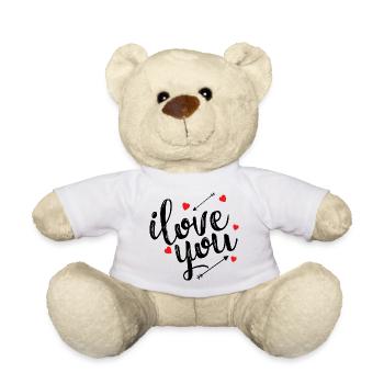 Ich liebe dich Erklärung Romantische Liebe Leidenschaft - Teddy - Weiß - Vorne