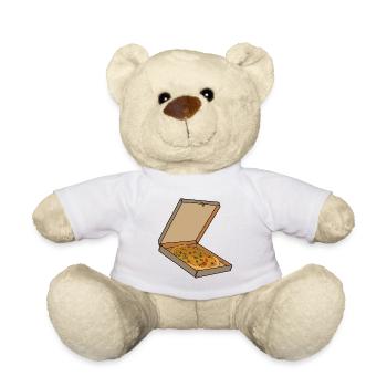 Boîte de pizza Pop Art Tranche - Nounours - blanc - Devant