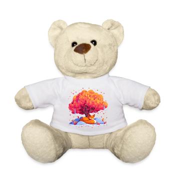 Fuchs unter Herbstbaum - Teddy - Weiß - Vorne