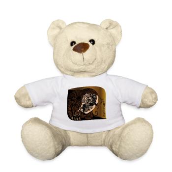 Maske des Glaubens Zentangle - Teddy - Weiß - Vorne