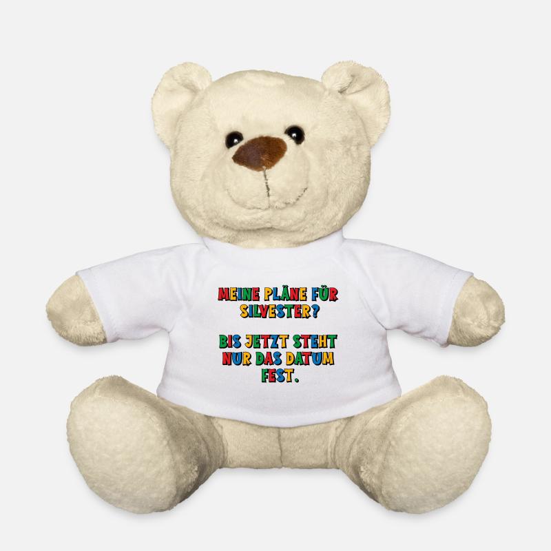 Meine Silvesterpläne - das Datum steht fest - Teddy - Weiß