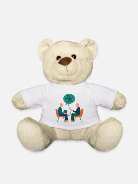 Psychotherapie Illustration – Therapeut / Berater - Teddy - Weiß