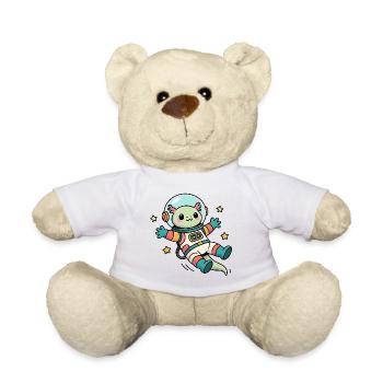 Axolotl Astronaut Kawaii - Teddy Bear - white - Front