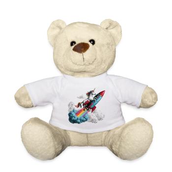 Einhorn Rakete - Teddy - Weiß - Vorne
