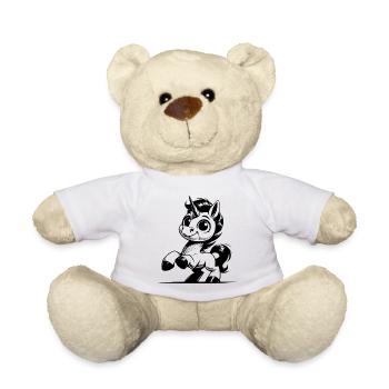 Wenn Einhörner einfach cool und charmant schauen - Teddy - Weiß - Vorne