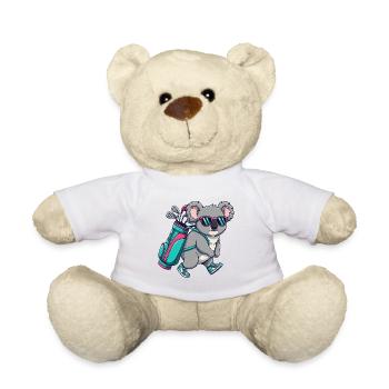 Lustiger Koala-Golfer Zeichentrick Cooles Golftier - Teddy - Weiß - Vorne