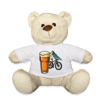 Bierfahrt auf Alpenpfad - Teddy - Weiß - Vorne