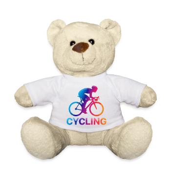 Rainbow Cyclist Silhouette - Teddy - Weiß - Vorne