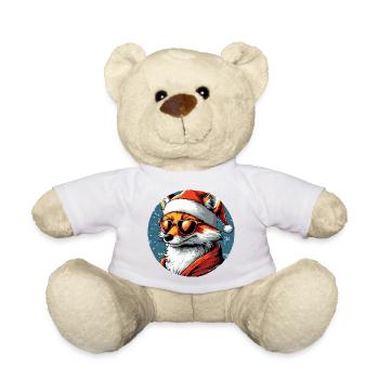 Fuchs Santa Look mit Sonnenbrille - Teddy - Weiß - Vorne
