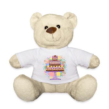 Cake - Teddy Bear - white - Front