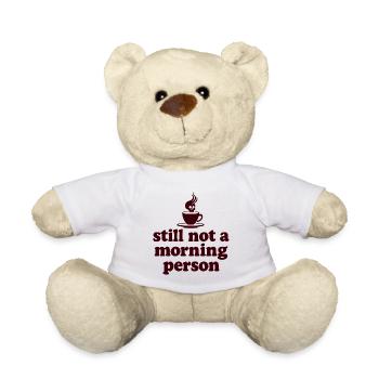 Toujours pas une personne matinale Morgenmuffel - Nounours - blanc - Devant