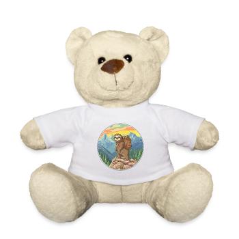 Süßes Faultier-Wandern Camping Bergabenteuer - Teddy - Weiß - Vorne