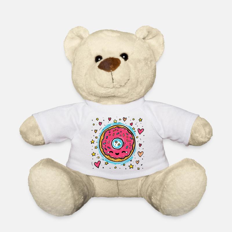 Kawaii Donut Sternenring - Teddy - Weiß