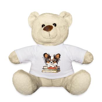 Mignon livre de lecture Papillon avec des lunettes - Nounours - blanc - Devant