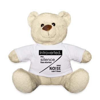 Introverted. Silence – noise. - Teddy Bear - white - Front